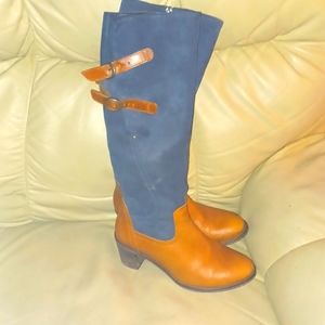 Gabor 7 Heeled Suede Leather Tall Boots